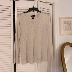 Beautiful Beige sheer long sleeve shirt Size: L